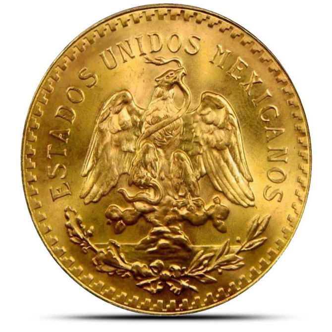 Mexico 50 Peso Gold Coin Reverse