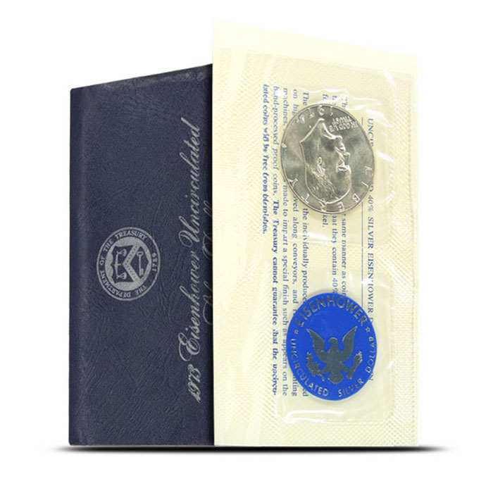1974 S 40% Silver Uncirculated "Blue" Eisenhower Ike Dollar